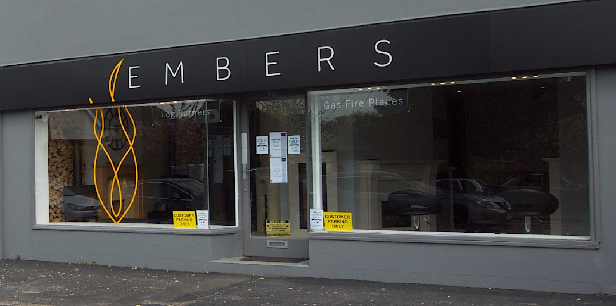 Embers Fireplace showroom in Frimley Green, near Camberley, Surrey