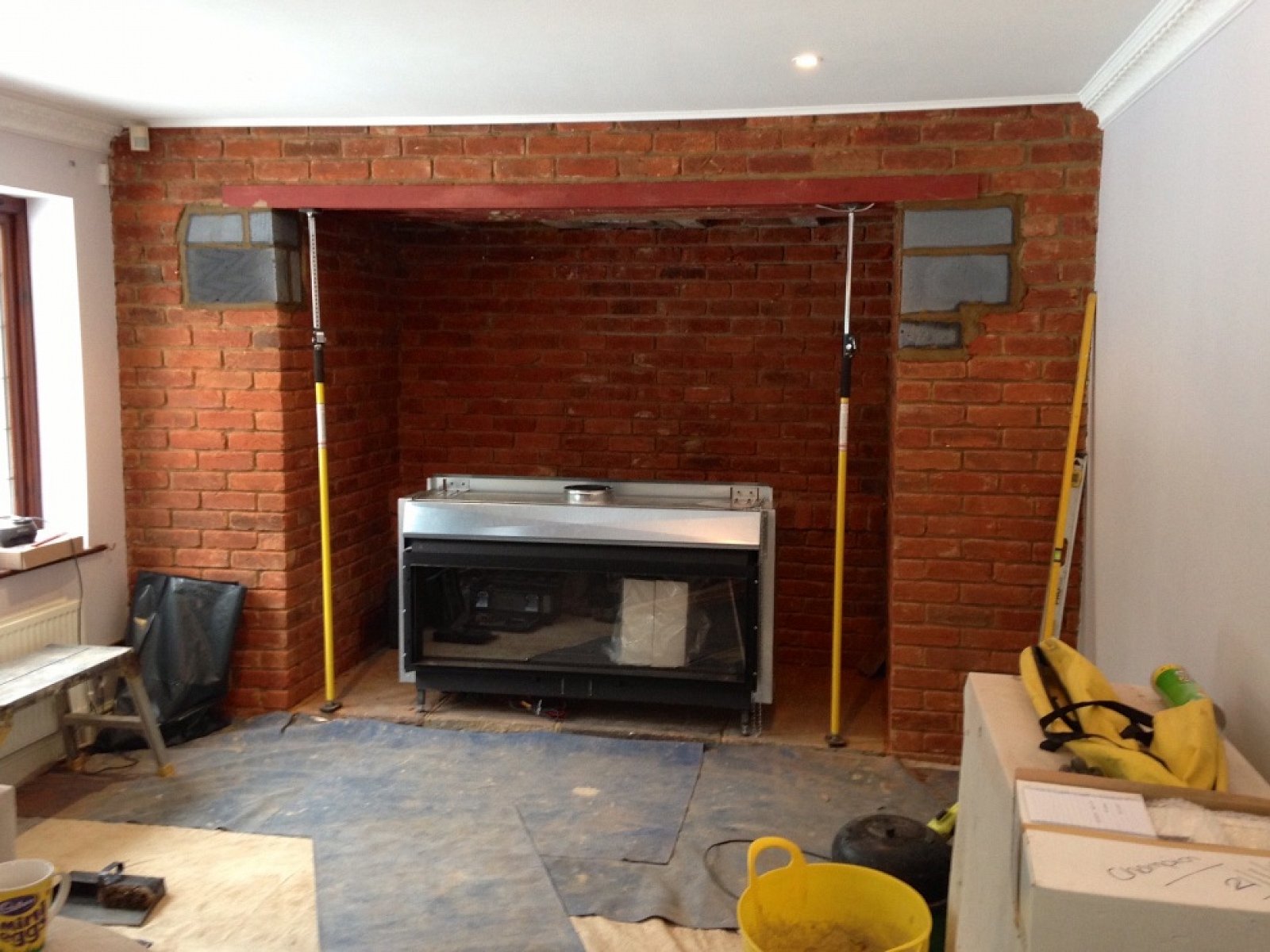 Image showing gas fire installation