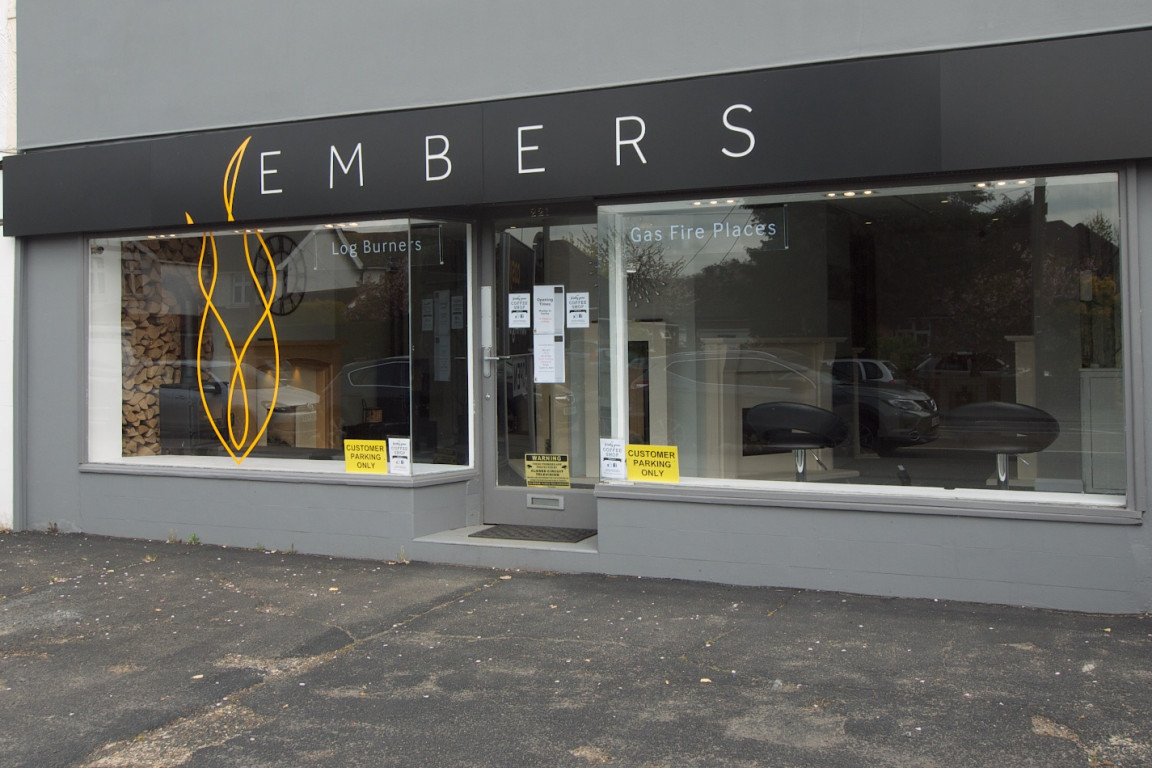Embers Fireplace showroom in Frimley Green, Camberley, Surrey