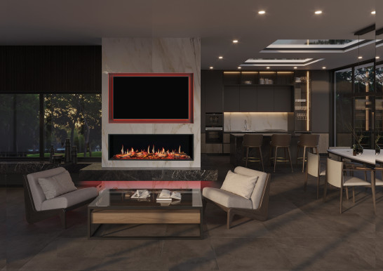 Single sided electric file as part of a media wall